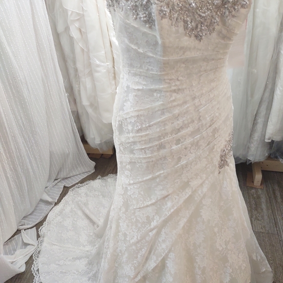 David's Bridal size 4 Wedding Dress With Corset - Picture 7 of 14